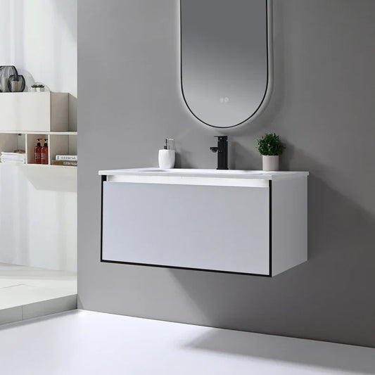 NEO Grey Wallmount Vanity with Sink